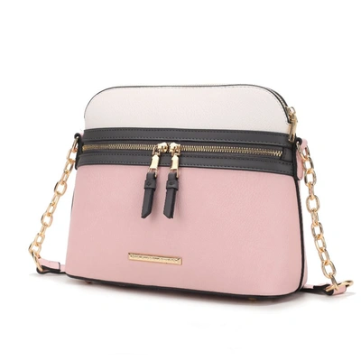 Mkf Collection By Mia K Karelyn Vegan Leather Crossbody Handbag In Pink