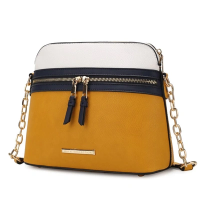 Mkf Collection By Mia K Karelyn Vegan Leather Crossbody Handbag In Yellow
