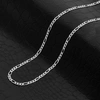 CRUCIBLE JEWELRY CRUCIBLE LOS ANGELES POLISHED STAINLESS STEEL 3MM FIGARO CHAIN - 18" TO 24"