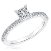 POMPEII3 1 CT PRINCESS CUT DIAMOND ENGAGEMENT RING 10K WHITE GOLD