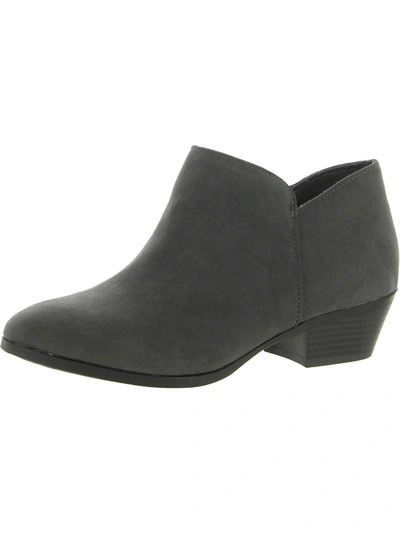 Sun + Stone Womens Dressy Zip Up Ankle Boots In Grey