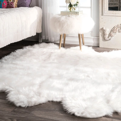 Nuloom Deonna Faux Sheepskin Sexto Shaggy Area Rug