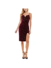 CITY STUDIO JUNIORS WOMENS SIDE SLIT ABOVE KNEE COCKTAIL AND PARTY DRESS