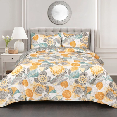 Lush Decor Layla Quilt 3pc Set In Yellow