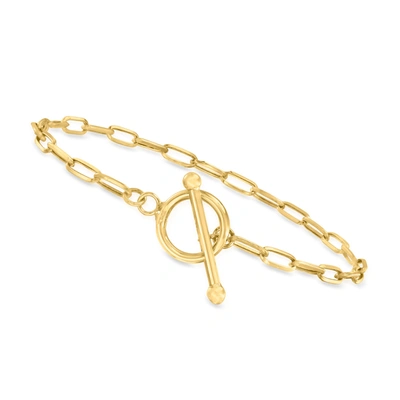 Canaria Fine Jewelry Canaria 10kt Yellow Gold Paper Clip Link Toggle Bracelet
