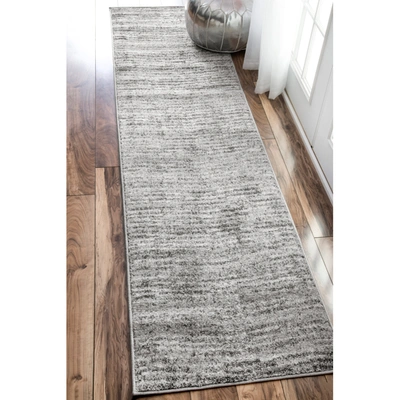 Nuloom Sherill Ripple Modern Abstract Living Room Or Bedroom Area Rug In Grey