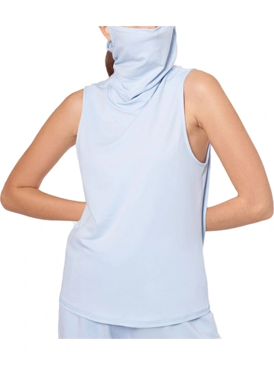 B & A By Betsy And Adam Womens Knit Attached Mask Tank Top In Blue