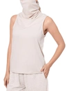 B & A BY BETSY AND ADAM WOMENS KNIT ATTACHED MASK TANK TOP