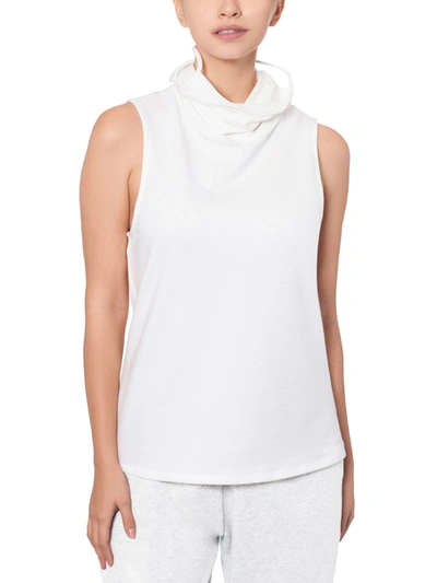 B & A By Betsy And Adam Womens Knit Attached Mask Tank Top In White