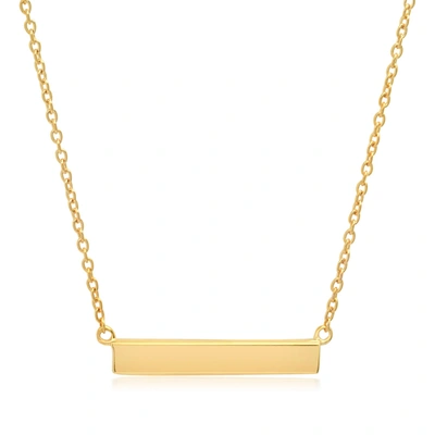 Max + Stone 18k Yellow Gold Over Sterling Silver Vermeil Horizontal Bar Necklace