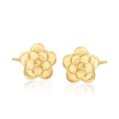 Ross-simons 14kt Yellow Gold Flower Stud Earrings