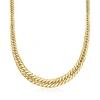 Ross-simons Italian 18kt Yellow Gold Graduated Cuban-link Necklace In Gold