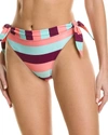 Tanya Taylor Poppy Side-tie Bikini Bottoms In Multi