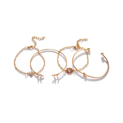 Sohi Pack Of 4 Gold Plated Designer Bracelet