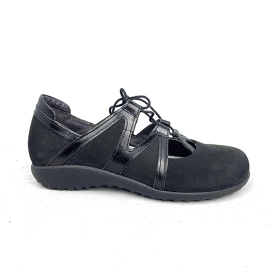 Yaleet Naot Apera 11175 Shoes In Black Leather In Grey