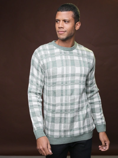 Campus Sutra Men Stylish Checks Casual Sweaters In Grey