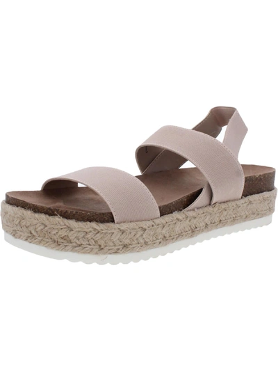 A.n.a. Coy Womens Footbed Espadrille Flatform Sandals In Brown