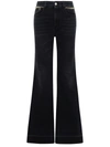 Stella Mccartney Falabella Chain-embellished Slim-leg Jeans In Black