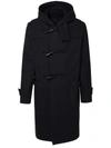 Lardini Hooded Duffle Coat In Blue