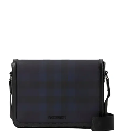 Burberry Alfred Check-print Messenger Bag In Blue