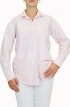Beachlunchlounge Stripe Oversize Shirt In Pink Chic