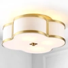 Jonathan Y Quatrefoil 18" Scalloped Shade Metal Classic Glam Led Flush Mount