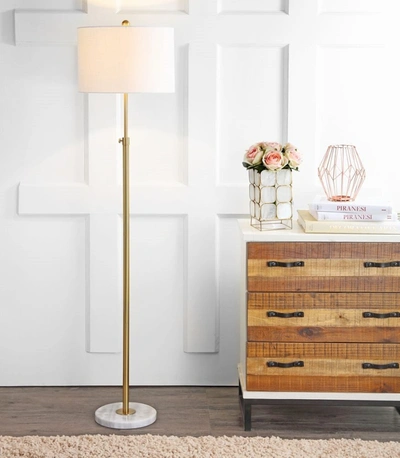 Jonathan Y June 65" Adjustable Metal/marble Led Floor Lamp