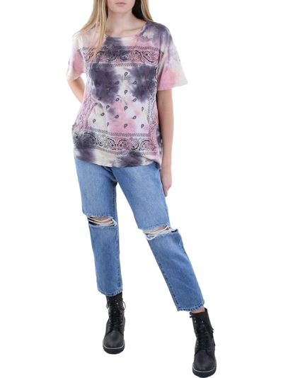 Anthropologie Maronie Womens Tie-dye Printed T-shirt In Multi