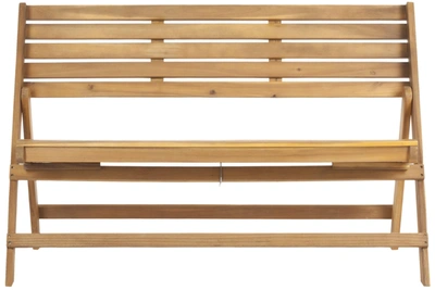 Safavieh Luca Folding Bench In Grey