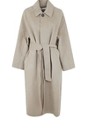 AMI ALEXANDRE MATTIUSSI AMI PARIS LONG BELTED COAT CLOTHING