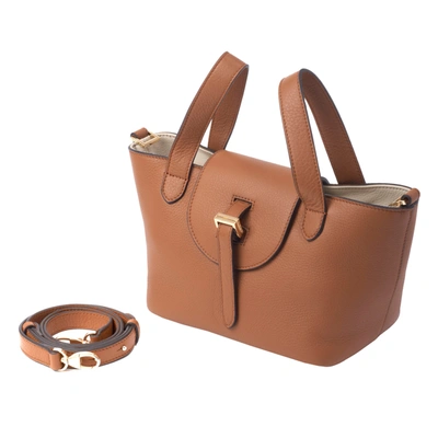 Meli Melo Thela Mini Tan And Lamb With Zip Closure Cross Body Bag For Women