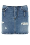 Dolce & Gabbana Distressed-effect Denim Miniskirt In Blue