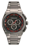 FERRAGAMO SUPREME CHRONOGRAPH BRACELET WATCH, 43MM