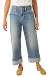 FREE PEOPLE MAJOR LEAGUES WIDE LEG CROP JEANS