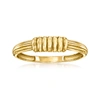 Ross-simons 18kt Yellow Gold Ribbed-center Ring In Gold