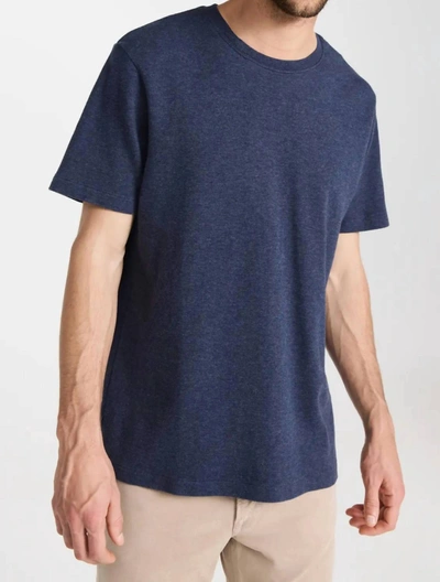 Frame Mens Duo Fold Solid T-shirt In Heather Dark Blue