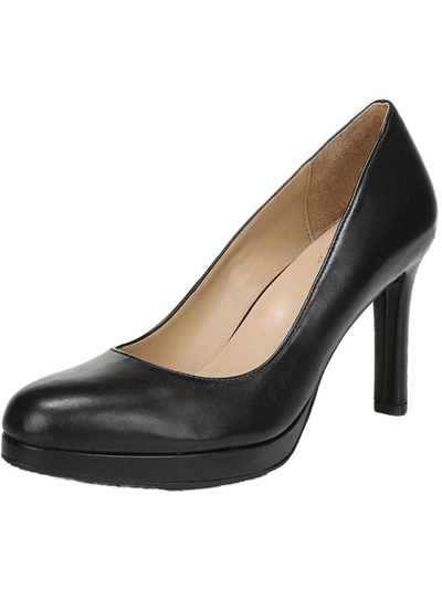 Naturalizer Teresa Womens Comfort Insole Round Toe Platform Heels In Black