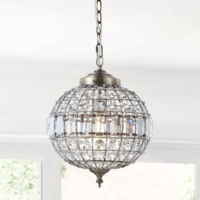 Jonathan Y Georgina 16" Crystal/metal Led Pendant Pendant