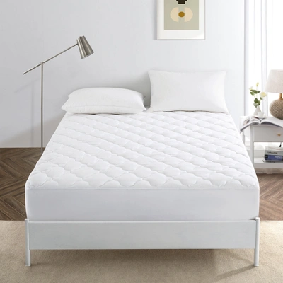 Puredown Peace Nest Four-leaf Clover Quilted Mattress Pad With Tc300 100% Cotton Cover In White