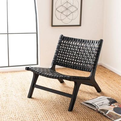 Safavieh Luna Leather Woven Accent Chair