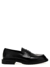 Fendi Frame Slip-on Leather Loafers In Black