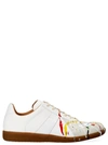 Maison Margiela Replica Paint Sneakers With Varnished Effect In Multicolor