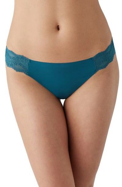 B.tempt'd By Wacoal B.bare Thong In Blue Coral