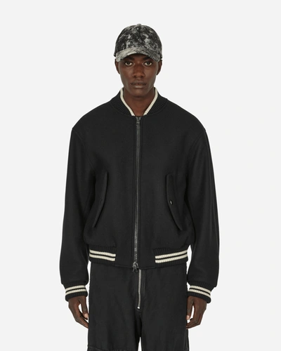 Dries Van Noten Black Zip Bomber Jacket