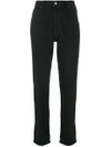 RE/DONE RE/DONE CROPPED ANKLE LENGTH JEANS - BLACK,1003HRRB12132695