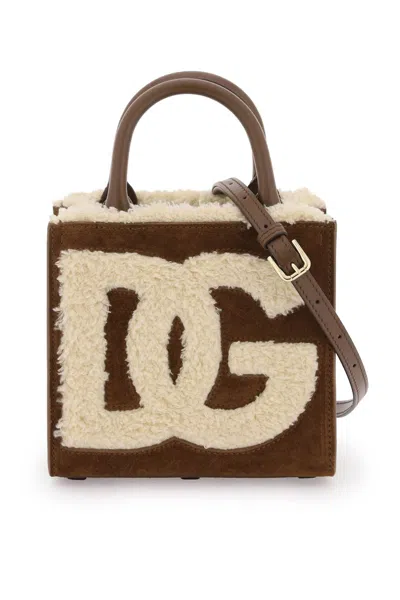 Dolce & Gabbana Dg Daily Mini Tote Bag In Marrone Caffelatte (beige)