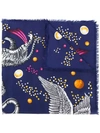 GUCCI SPACE ANIMALS PRINT SCARF,4737194G00112134732