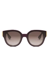 Fendi The  First 63mm Gradient Oversize Round Sunglasses In Violet Brown