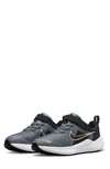 Nike Kids' Downshifter 12 Running Shoe In Grey/ Metallic Gold
