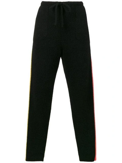 The Elder Statesman Cashmere Tapered Jogging Trousers - Black